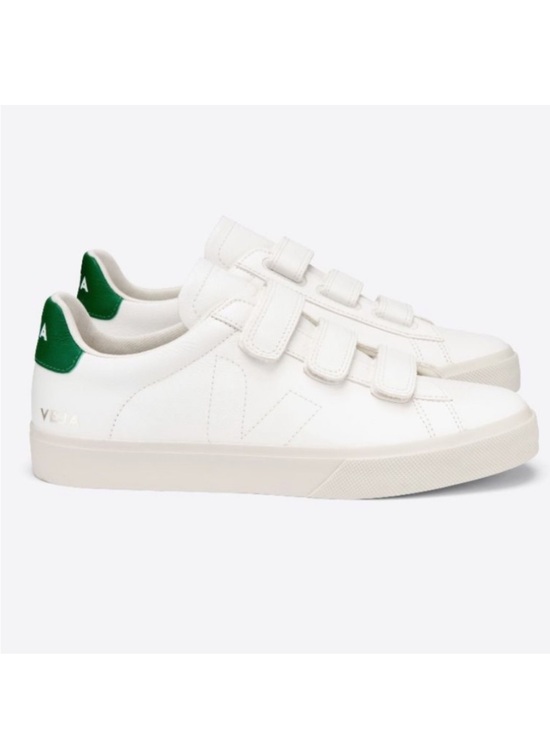 Veja Shoes - VEJA RECIFE SNEAKER IN EXTRA WHITE & EMERAUDE